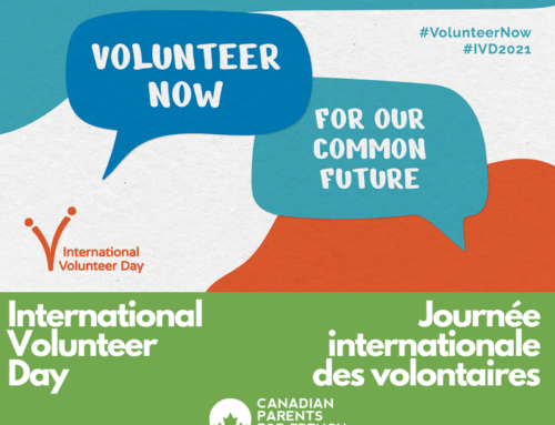 Canadian Parents for French Recognizes its 1,300+ Volunteers on International Volunteer Day